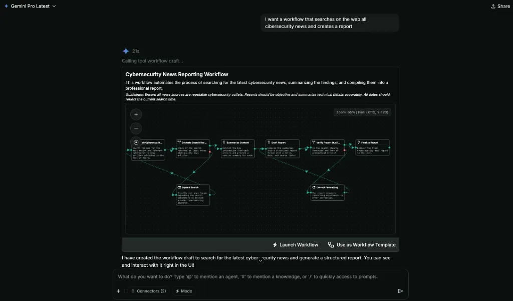 Workflow Draft in Chat