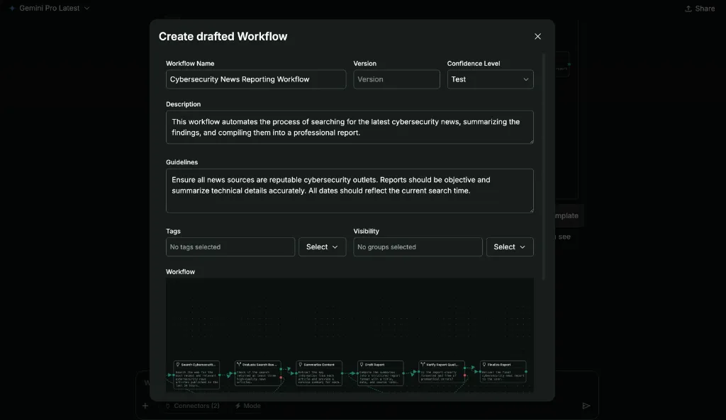 Create Drafted Workflow